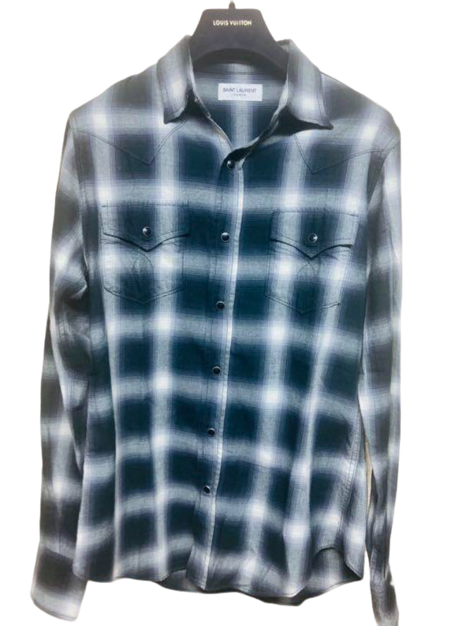 サンローラン ウエスタン チェック シャツ