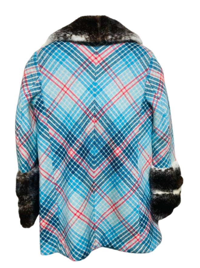 ミッソーニ ツイード ミンク コート