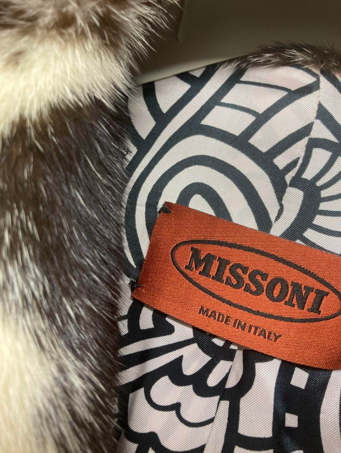 ミッソーニ ツイード ミンク コート