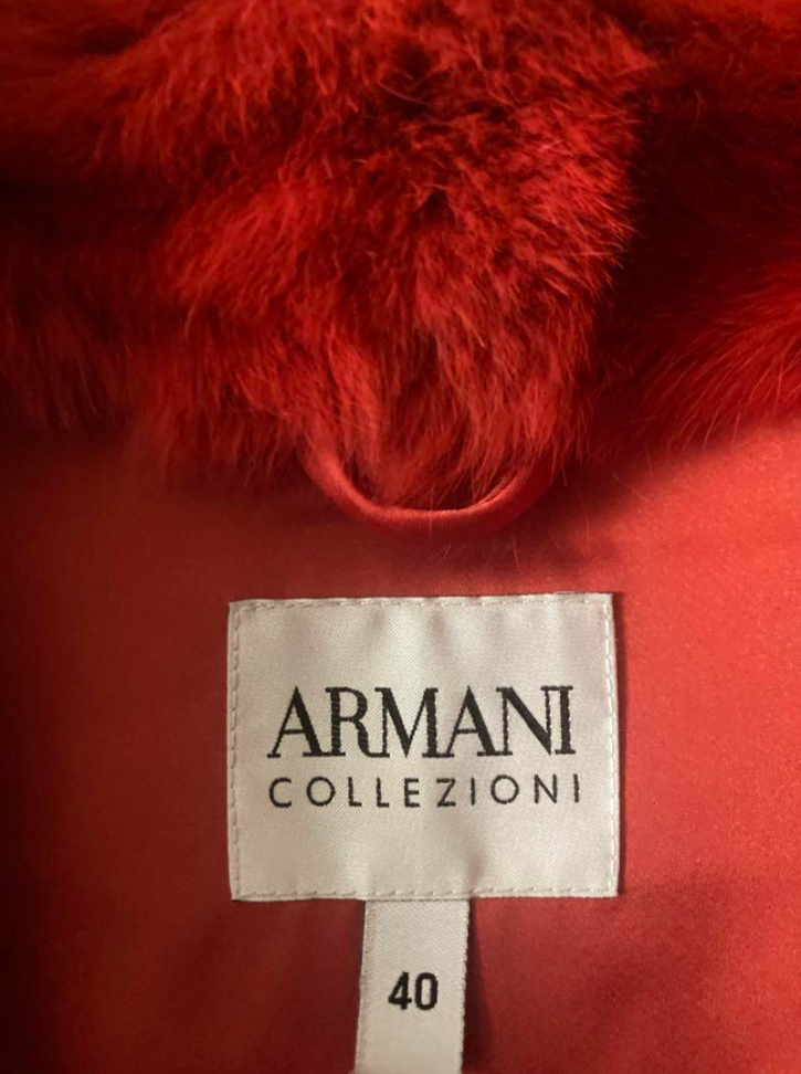 アルマーニコレツォーニ ラビット ファー コート