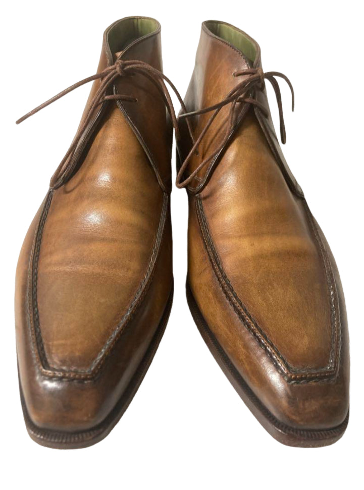 ベルルッティ パティーヌ レザー ショート ブーツ