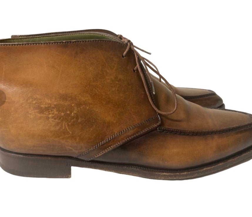 ベルルッティ パティーヌ レザー ショート ブーツ