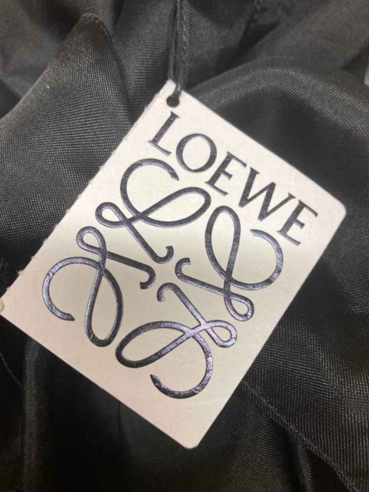 ロエベ スカーフカラー グレープ ドレス ワンピース