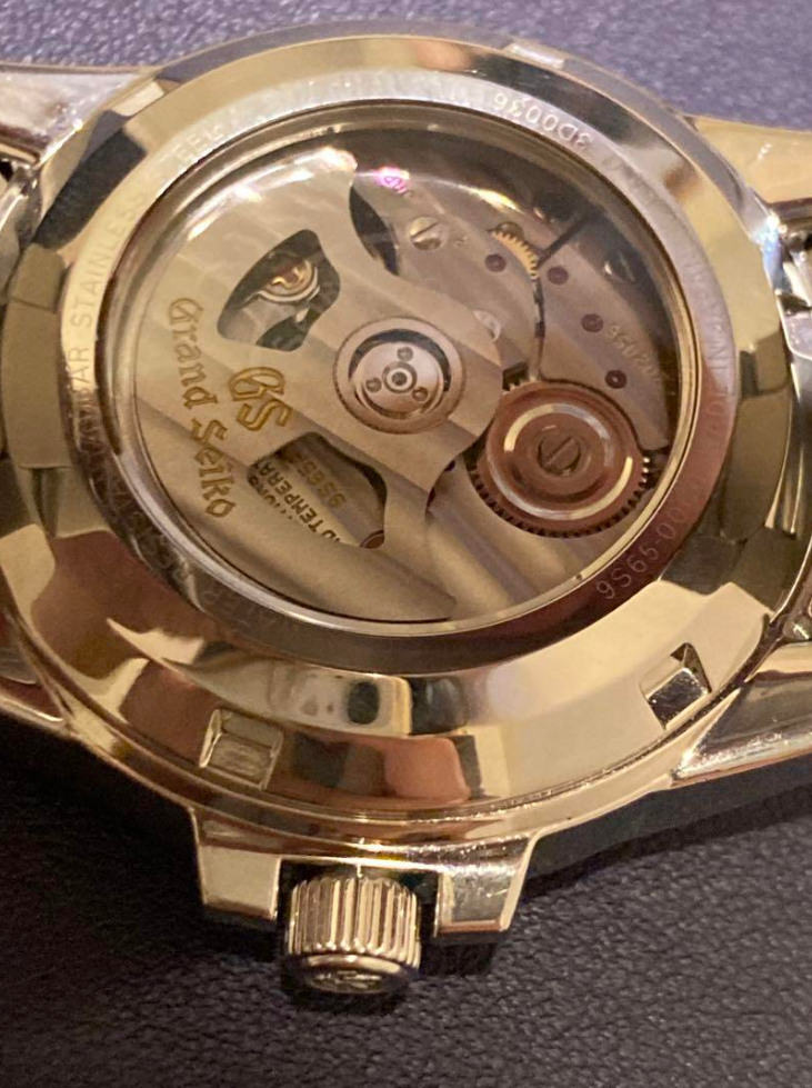 グランドセイコー SBGR057 腕時計 黒文字盤