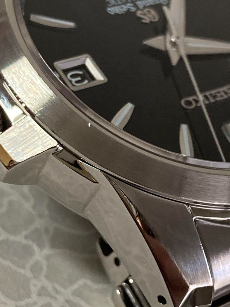 グランドセイコー SBGR057 腕時計 黒文字盤