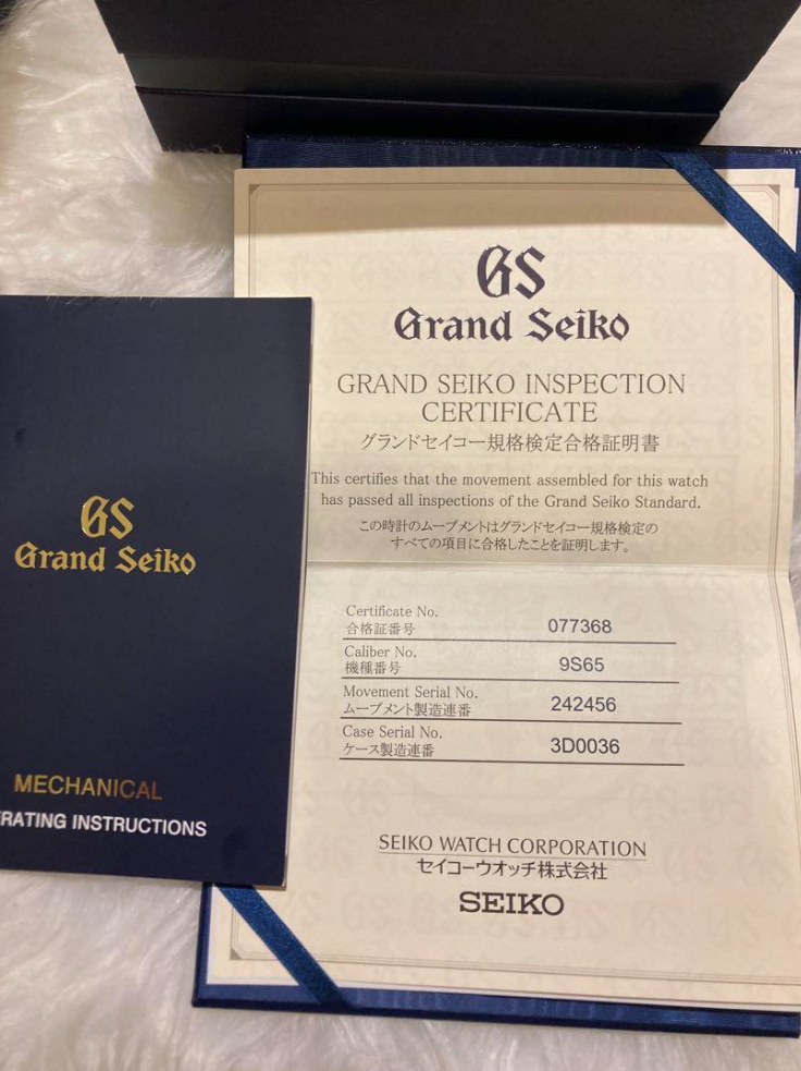 グランドセイコー SBGR057 腕時計 黒文字盤