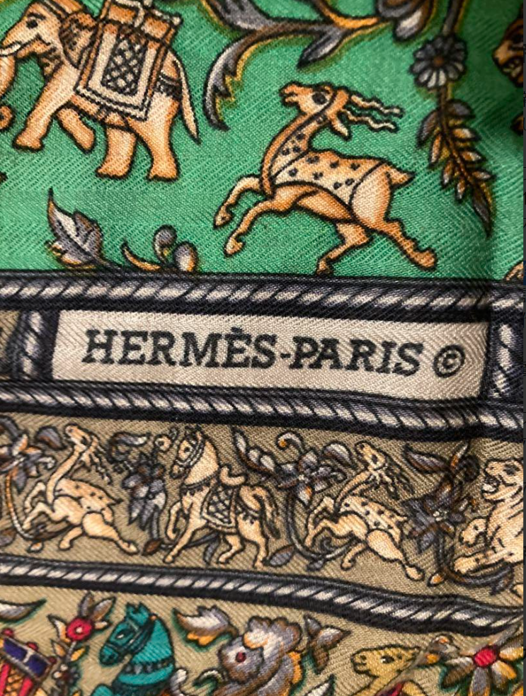 エルメス カレ140 スカーフ CHASSE EN INDE(インドの狩猟)