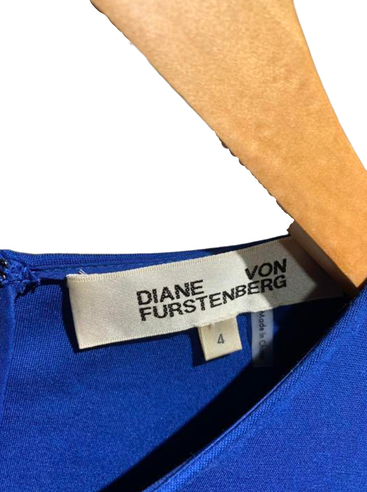 ダイアンフォンファステンバーグ ロングワンピース ブルー