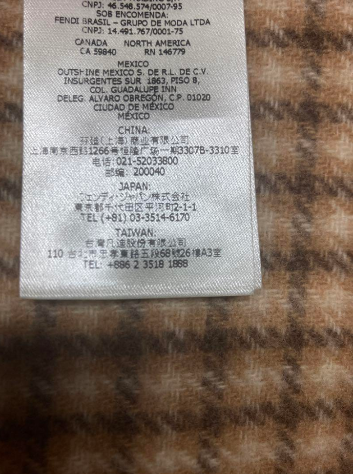 フェンディ フリンジ フード ポンチョ