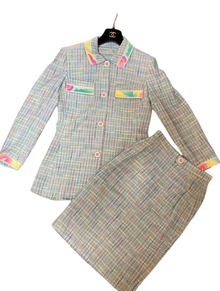 レオナール ツイード セットアップ スーツ