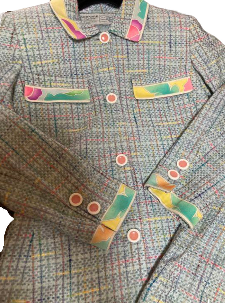 レオナール ツイード セットアップ スーツ