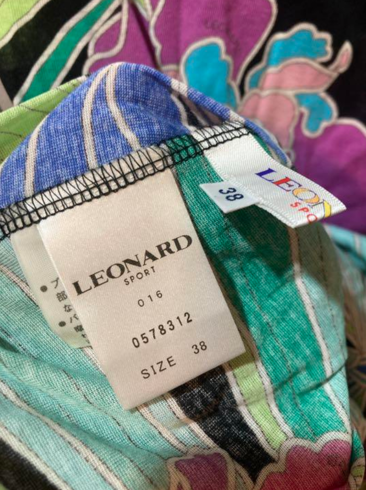 レオナール 花柄 ビーズ トップス