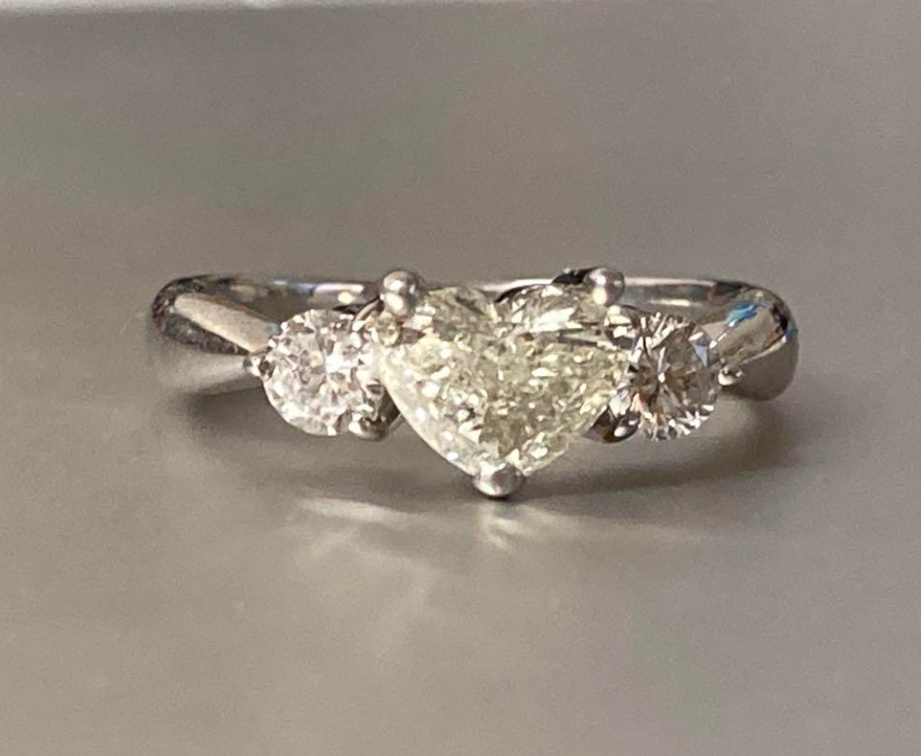 ハートシェイプ ダイヤ pt900 リング