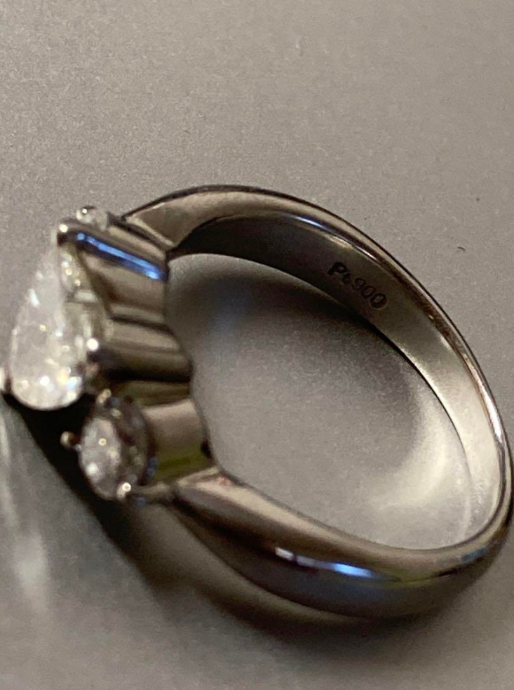 ハートシェイプ ダイヤ pt900 リング