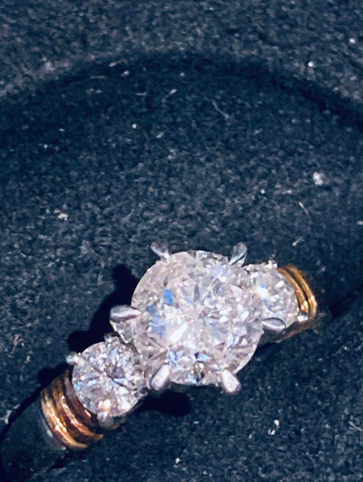 ダイヤ 2ct pt900 k18 リング