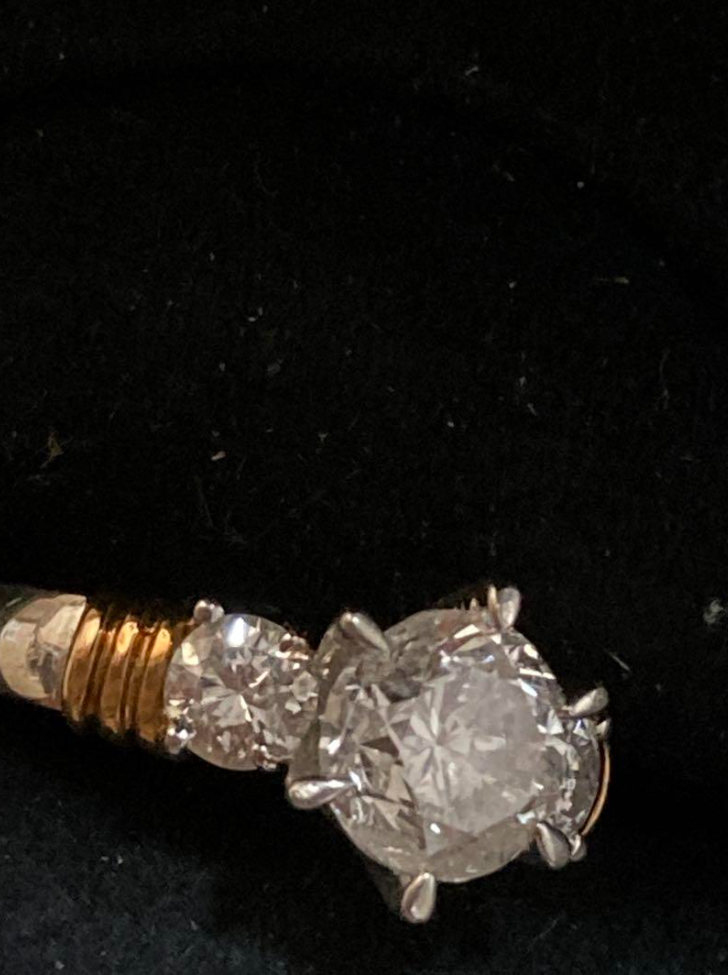 ダイヤ 2ct pt900 k18 リング