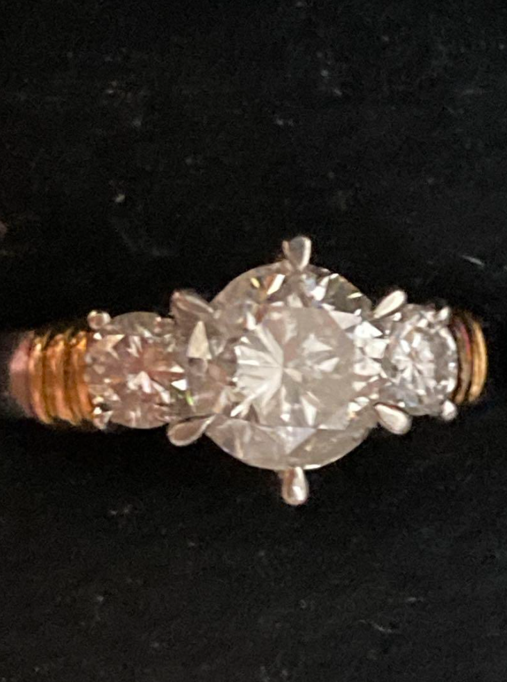 ダイヤ 2ct pt900 k18 リング