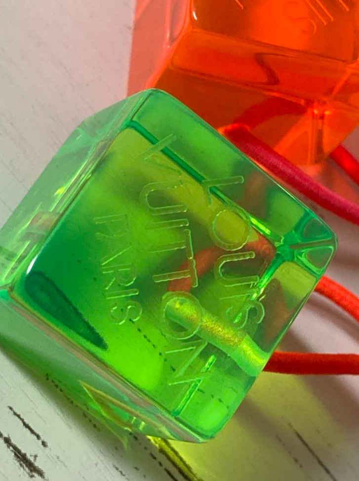 ルイ・ヴィトン ヘアキューブ 2個セット ライムグリーン オレンジ