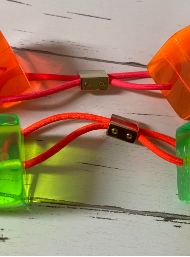 ルイ・ヴィトン ヘアキューブ 2個セット ライムグリーン オレンジ