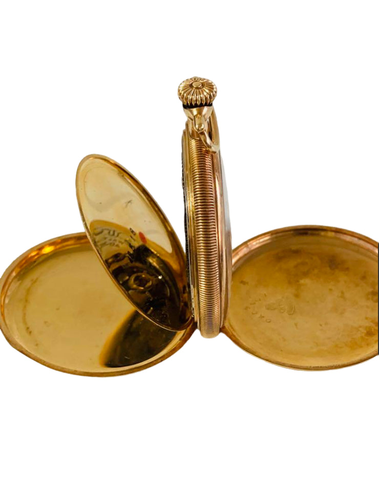 ウォルサム 懐中時計 k14 イエローゴールド 64.7g 手巻き