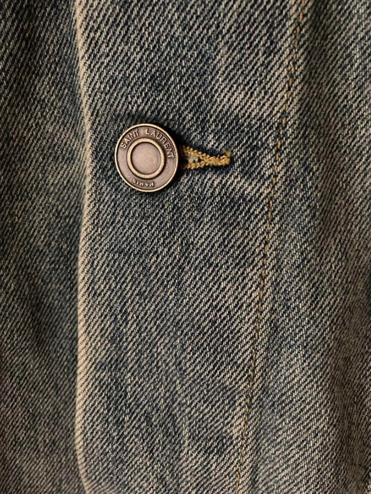 サンローラン エディ期 デニム 切り替え レザー ジャケット