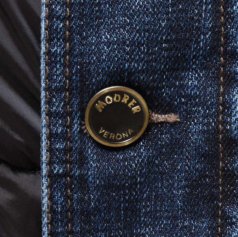 ムーレー デニム ファー ダウンジャケット ムートン