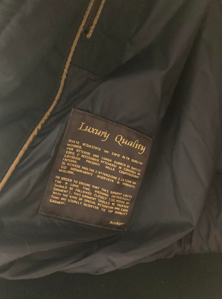 ムーレー デニム ファー ダウンジャケット ムートン