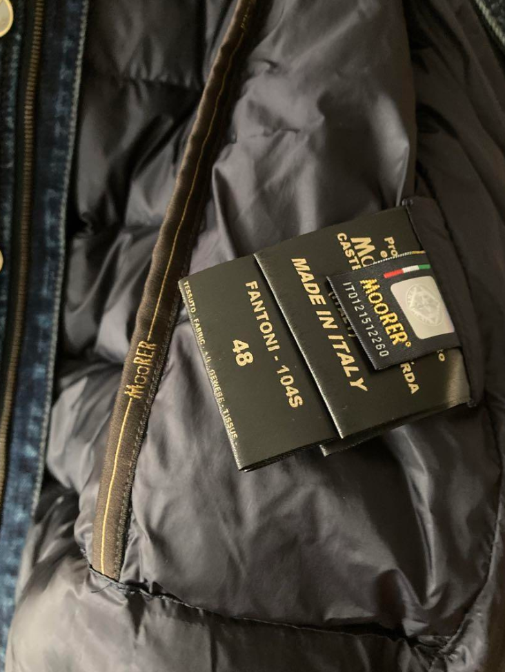 ムーレー デニム ファー ダウンジャケット ムートン