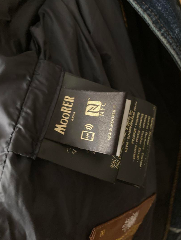 ムーレー デニム ファー ダウンジャケット ムートン