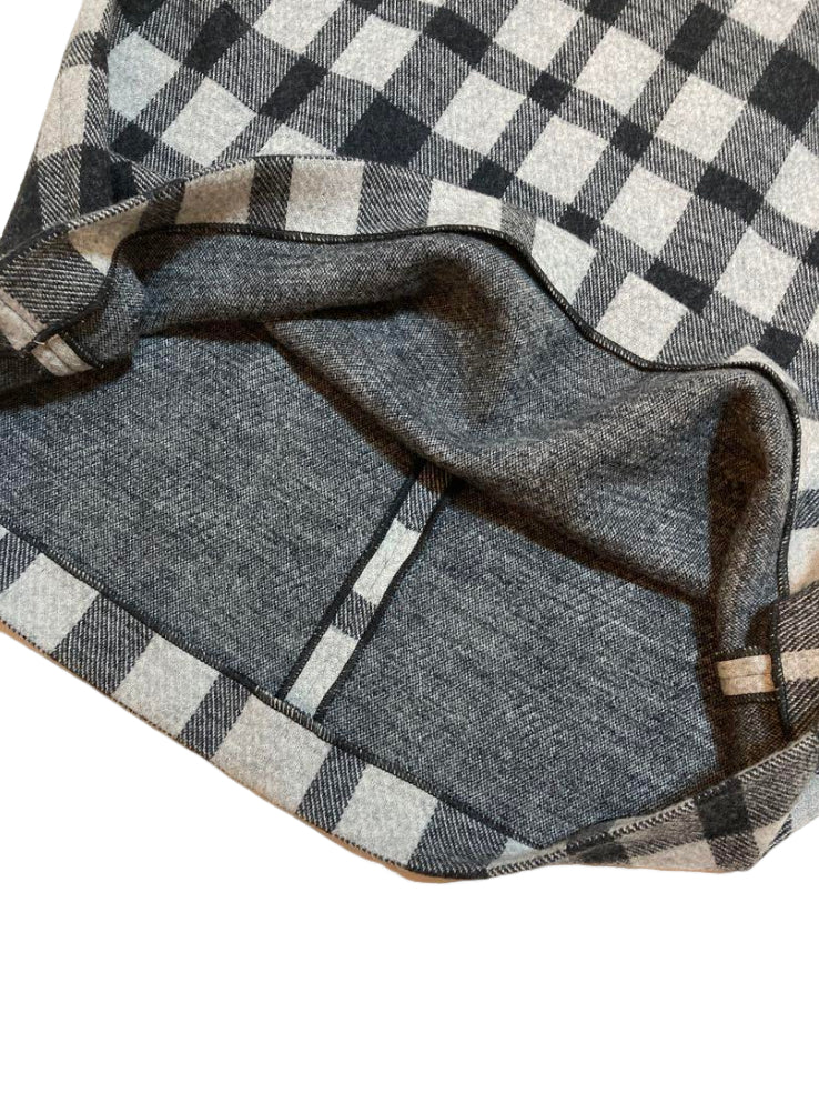 グッチ チェック柄 半袖 ワンピース ブローチ付き