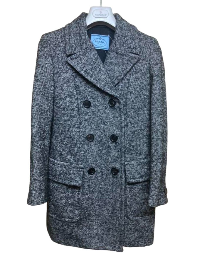 プラダ ツイードコート ダブルボタン