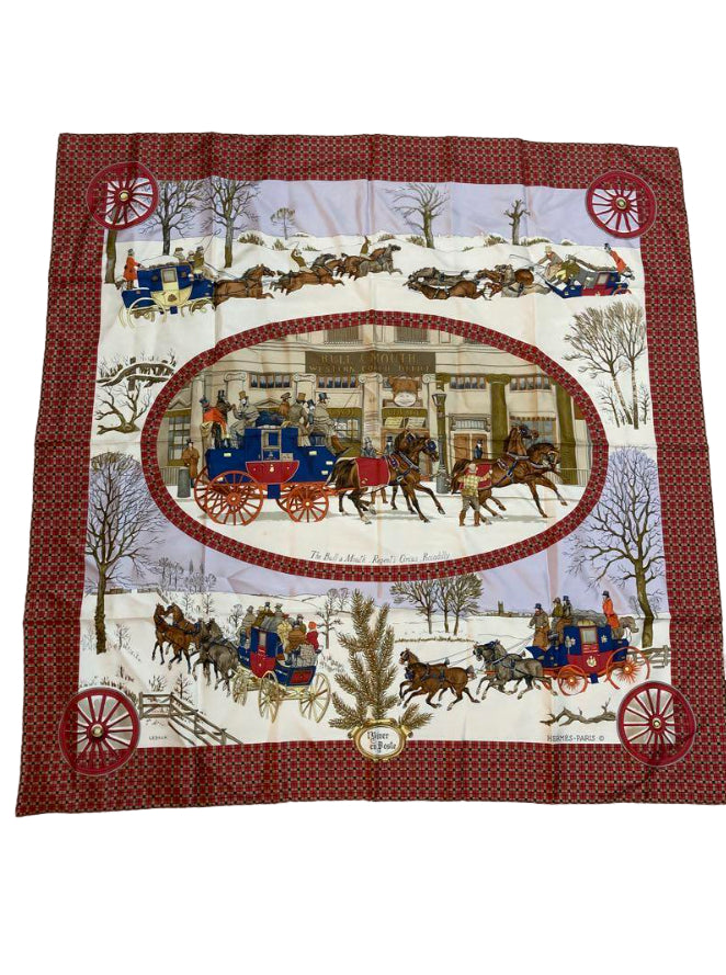 エルメス カレ90 スカーフ BULL&MOUTH(郵便馬車)