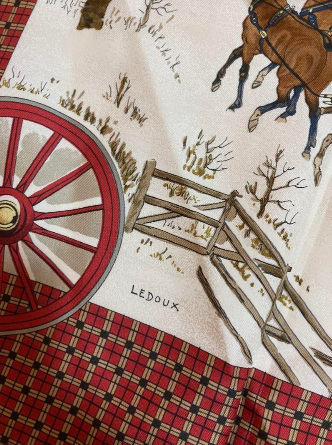 エルメス カレ90 スカーフ BULL&MOUTH(郵便馬車)