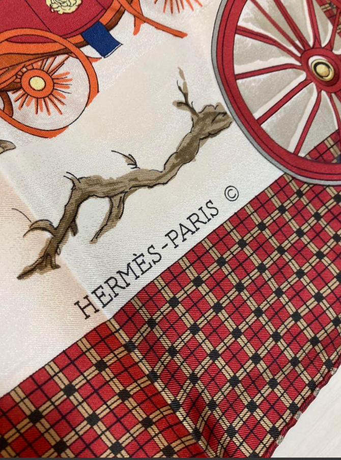 エルメス カレ90 スカーフ BULL&MOUTH(郵便馬車)