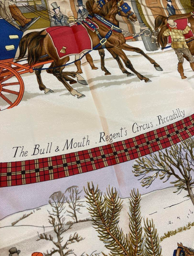 エルメス カレ90 スカーフ BULL&MOUTH(郵便馬車)