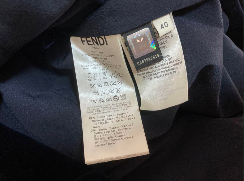 フェンディ ミンク ベロア ワンピース