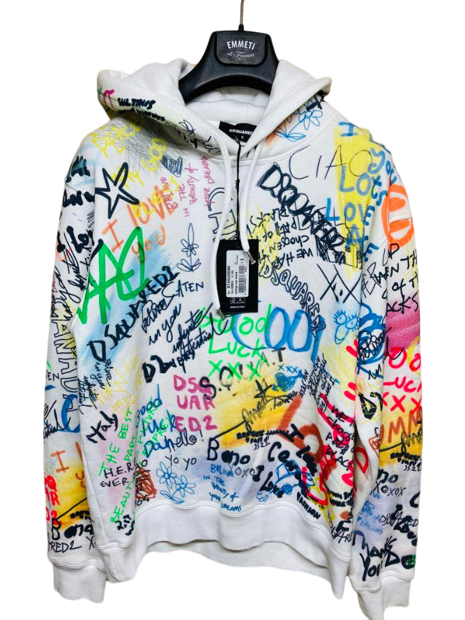 ディースクエアード 落書き パーカー