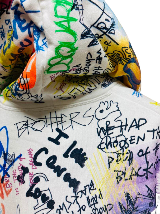 ディースクエアード 落書き パーカー