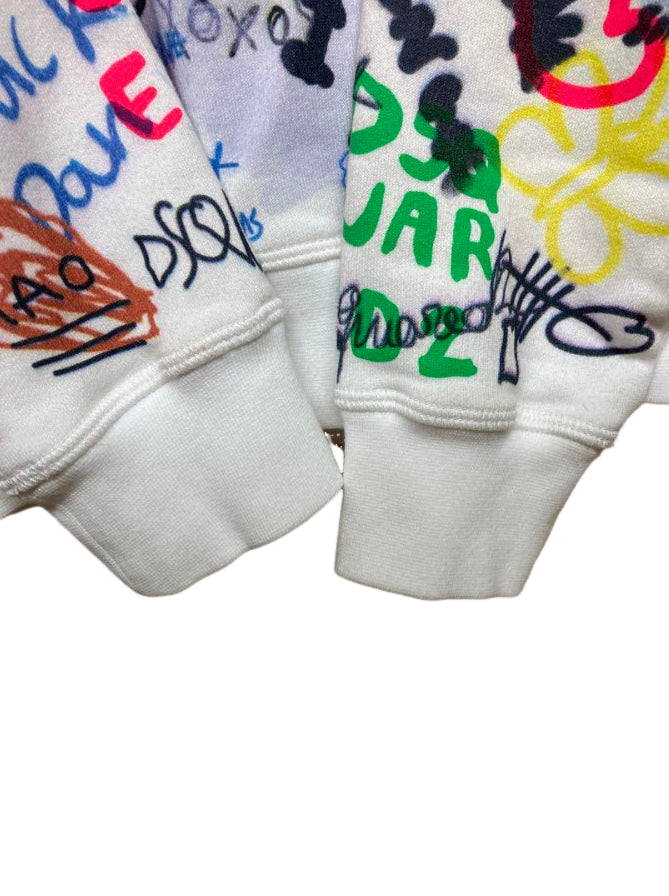 ディースクエアード 落書き パーカー