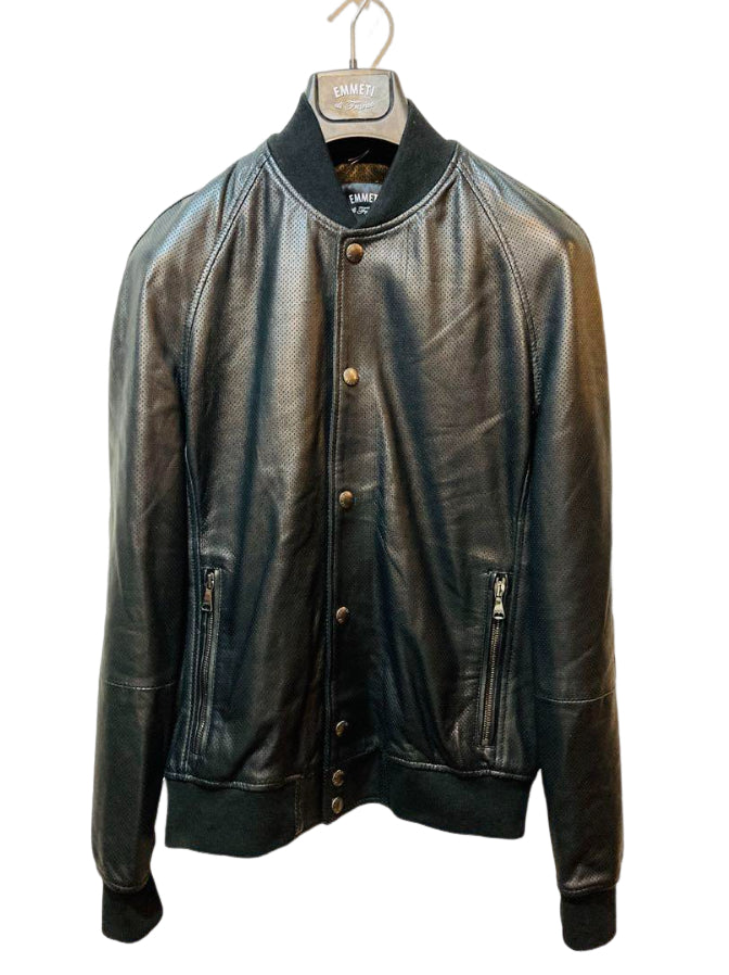 エンメティ EMMETI レザージャケット ブラック メンズ 44サイズ