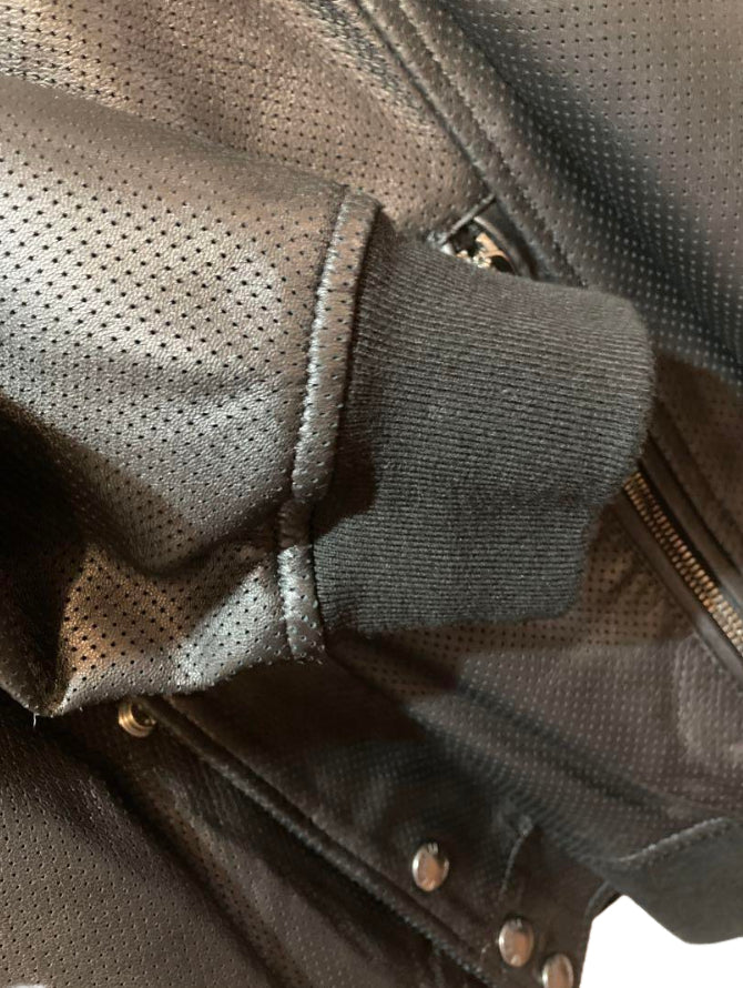 エンメティ レザー ジャケット ブラック