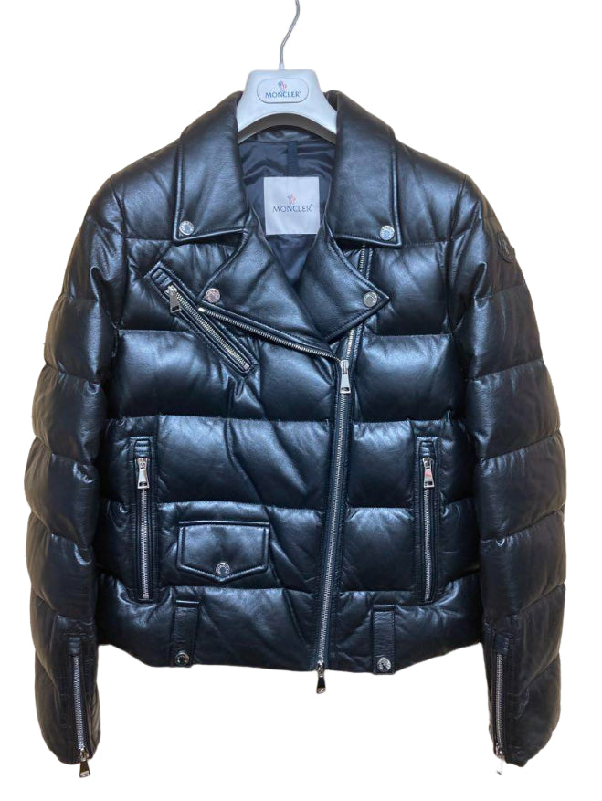 モンクレール ADIB レザー ダウンジャケット