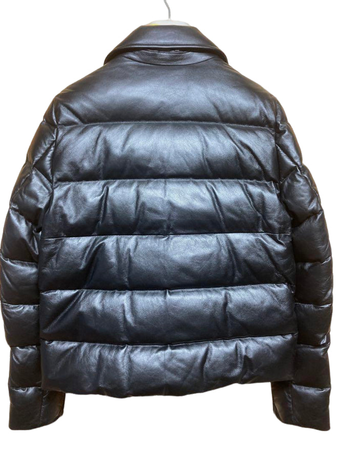 モンクレール ADIB レザー ダウンジャケット