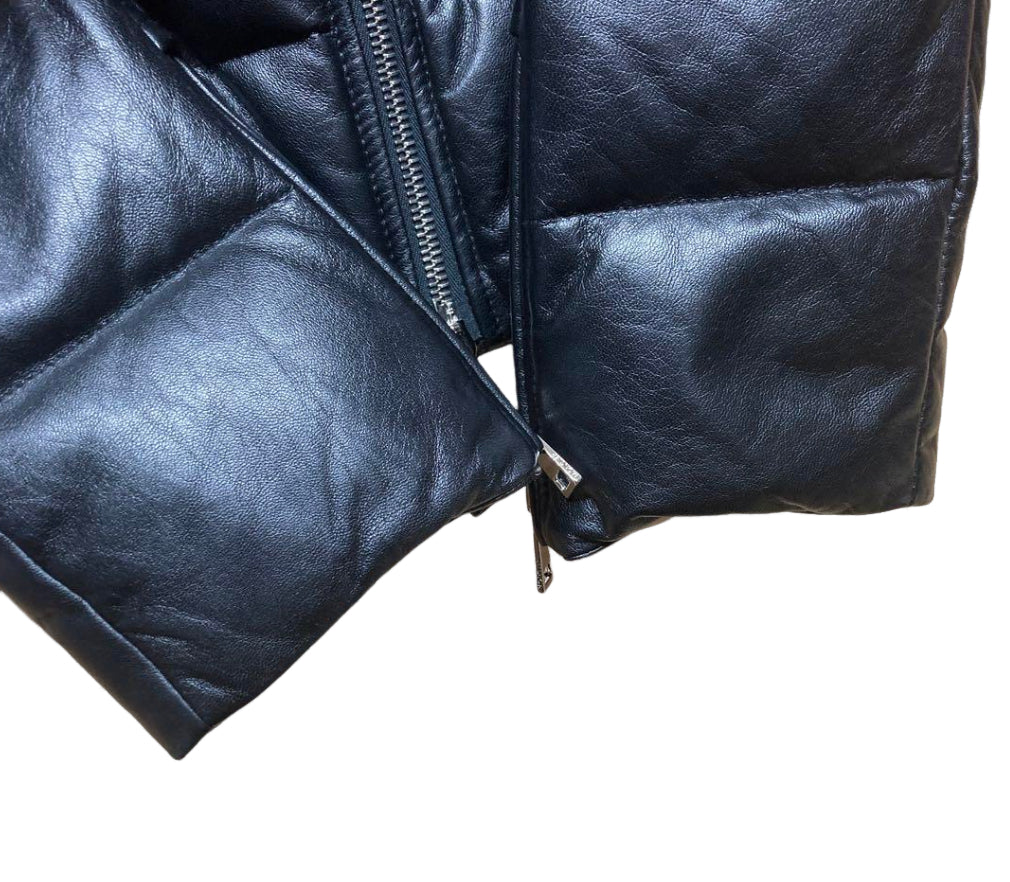 モンクレール ADIB レザー ダウンジャケット