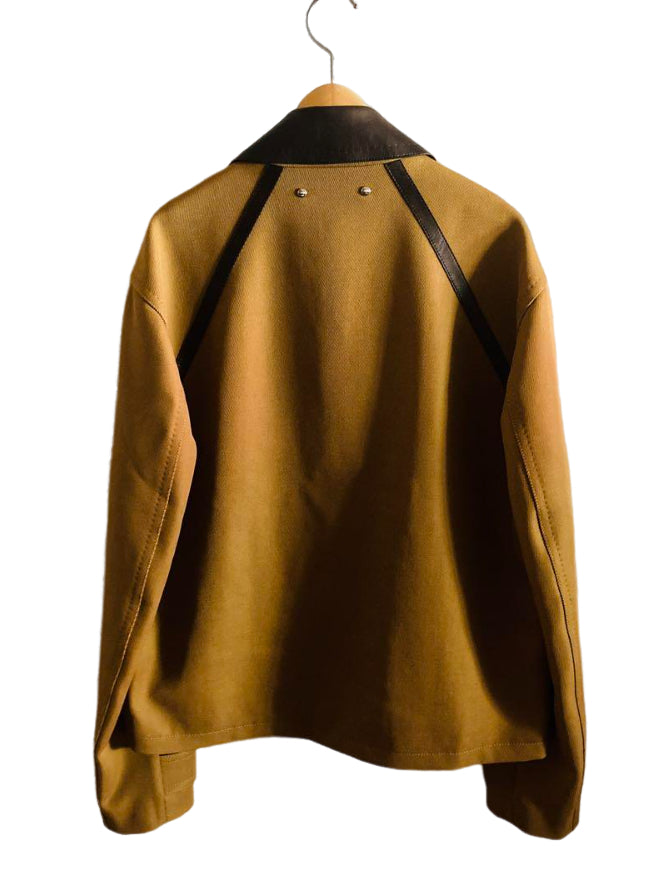 ベルルッティ パティーナ レザー ウール ブルゾン ジャケット