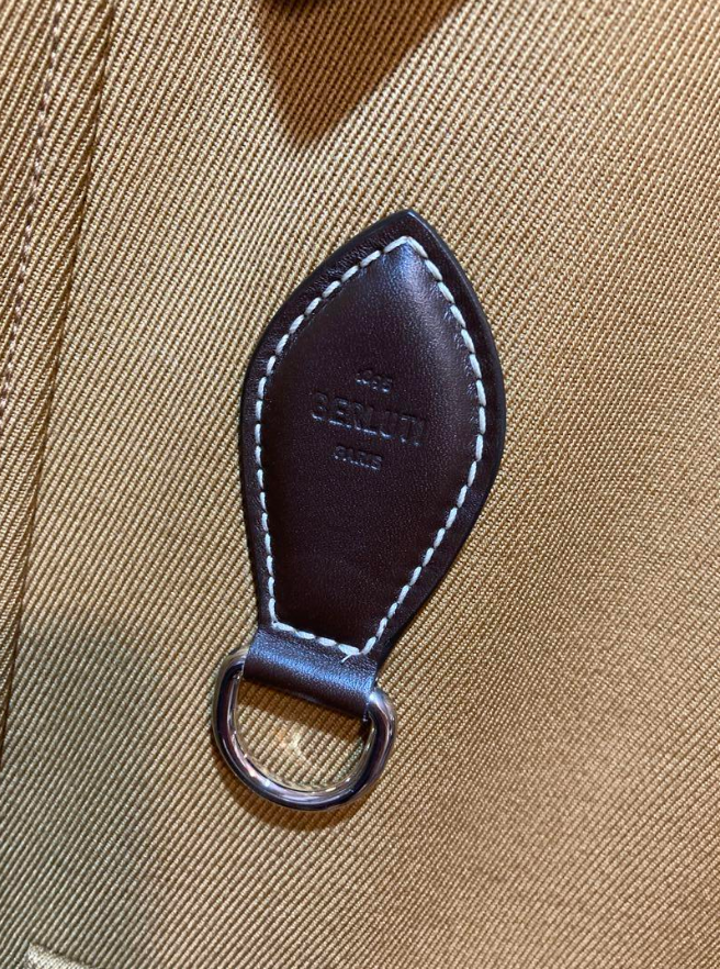 ベルルッティ パティーナ レザー ウール ブルゾン ジャケット