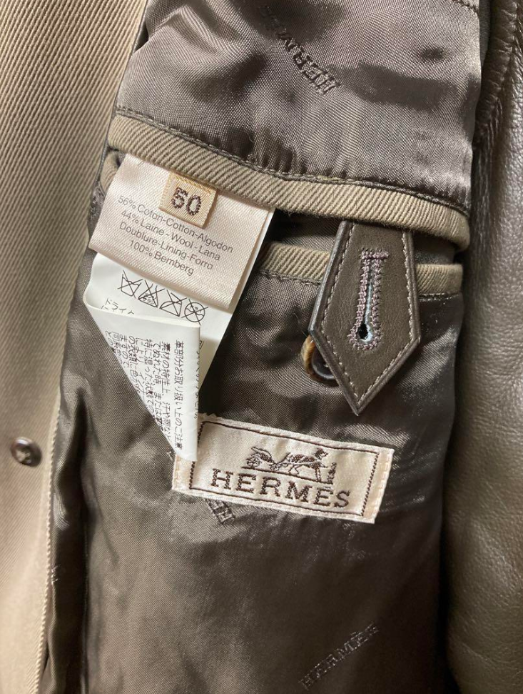 エルメス コート レザー ジレ 2セット メンズ