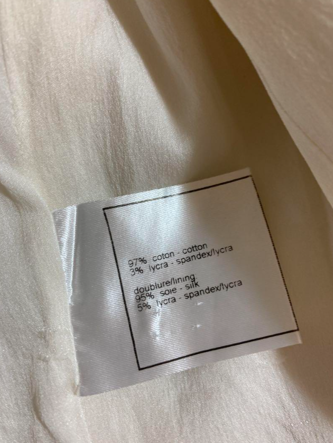 シャネル セットアップ スーツ 白 シェル ボタン