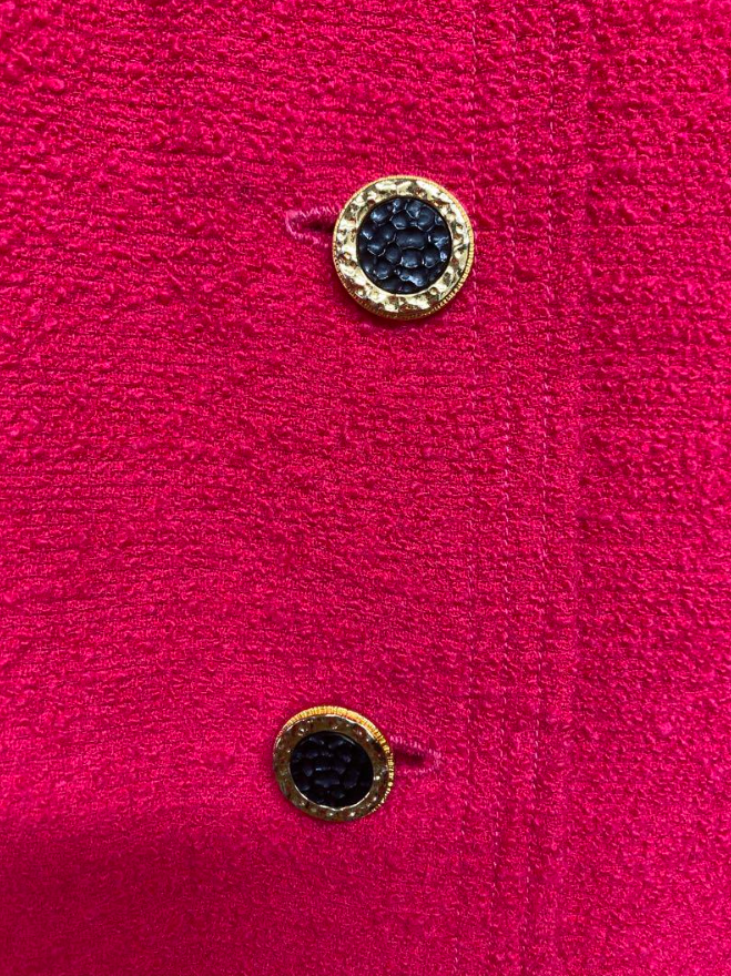 シャネル ヴィンテージ ツイード ジャケット キャビアボタン