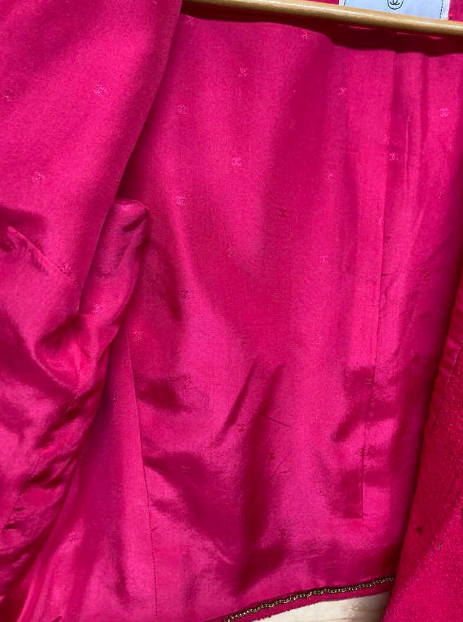 シャネル ヴィンテージ ツイード ジャケット キャビアボタン